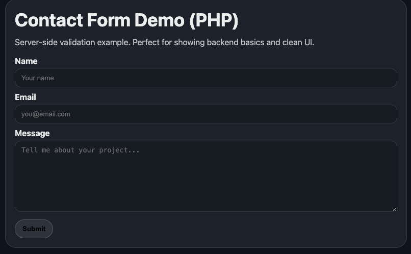 Server Side Validator